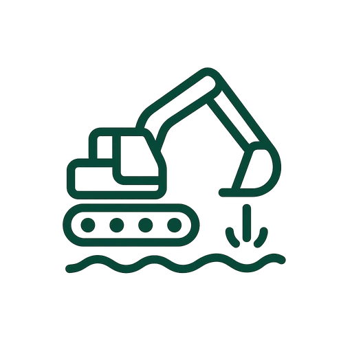 Vacuum hose icon representing hydro excavation services